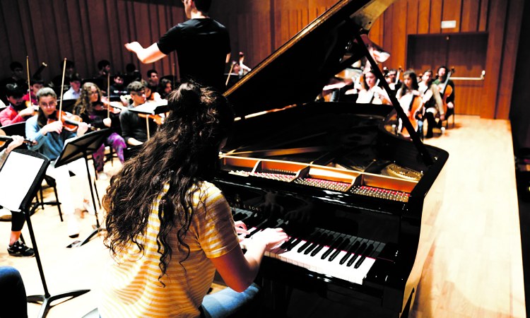 Los jóvenes del colegio Singuerlín aprenderán música con los mejores.
